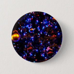 Blue Holiday Glow 6 Cm Round Badge