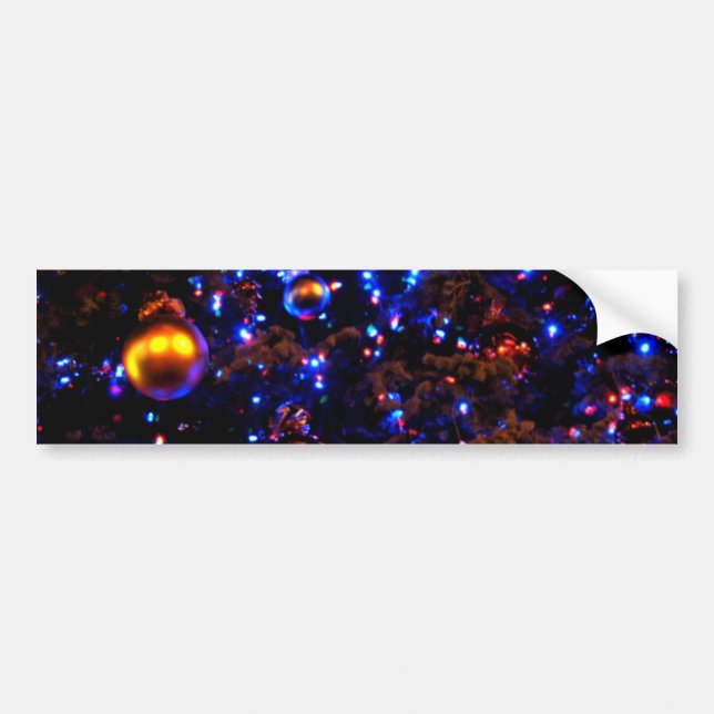 Blue Holiday Glow Bumper Sticker (Front)