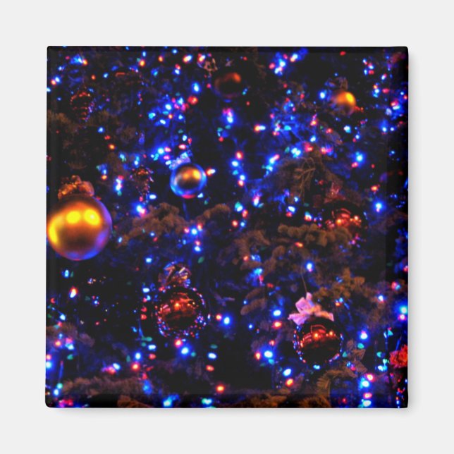 Blue Holiday Glow Magnet (Front)