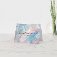 Blue Holographic Opal Gold Glitter Personalised