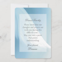 Blue Holy Spirit Sympathy Card