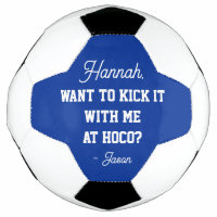Blue Homecoming Promposal Kick It With Me Hoco