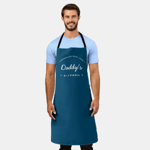 Blue Homemade with Love Daddy's Kitchen Apron