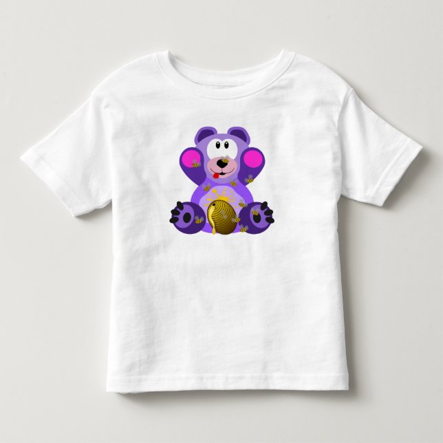 Blue honey bear toddler T-Shirt (Front)