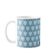 Blue Honeycomb Pattern Hot Drinks Mug