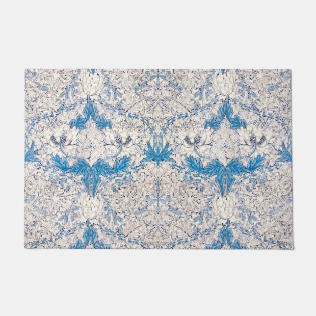 Blue Honeysuckle (by William Morris) Doormat (Front)