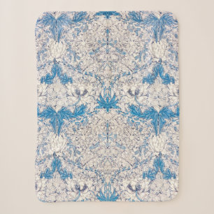 Blue Honeysuckle (by William Morris) Sherpa Blanket