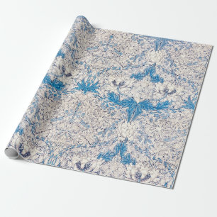 Blue Honeysuckle (by William Morris) Wrapping Paper