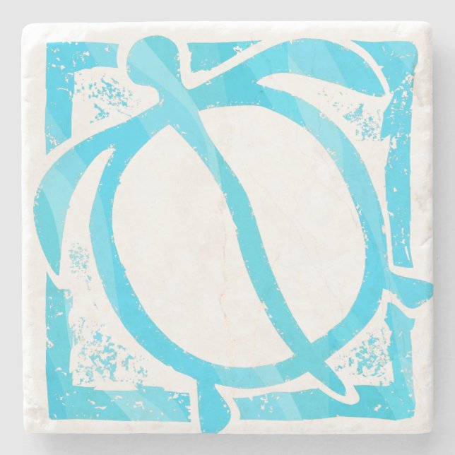 Blue Honu coaster (Front)