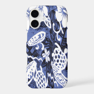 Blue Honu Hawaiian Print