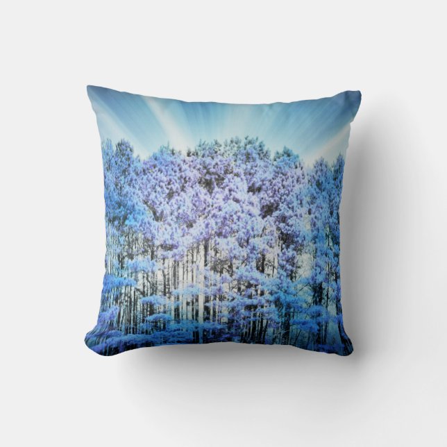 Blue Hope Glow Forest Cushion (Front)