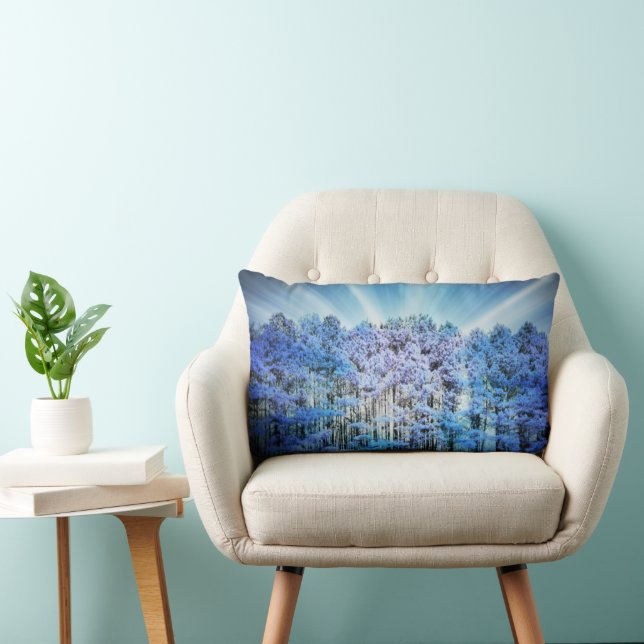 Blue Hope Glow Forest Lumbar Cushion (Chair)