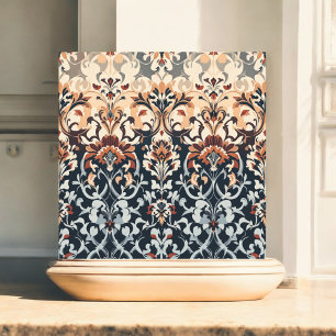 Blue Horizon Floral Ceramic Tile