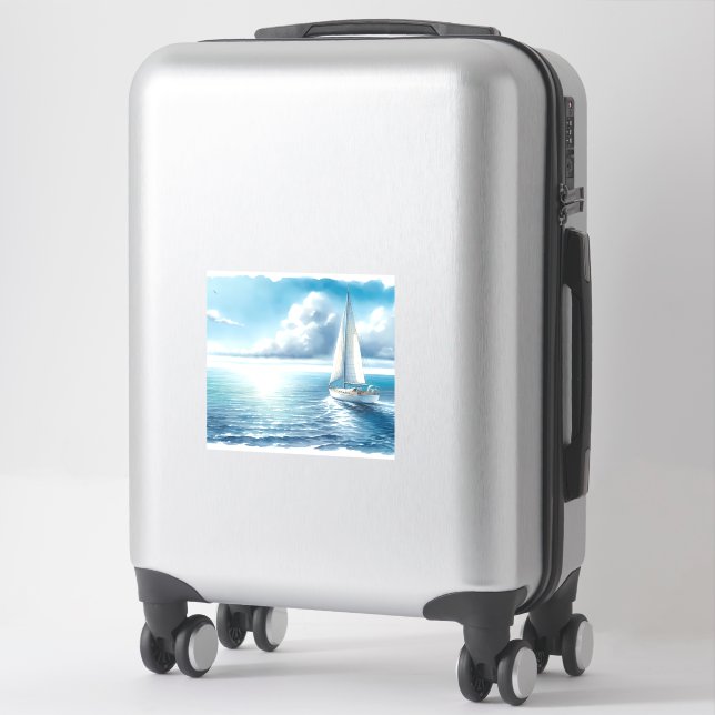 Blue Horizon Solitary Sailboat (Suitcase)
