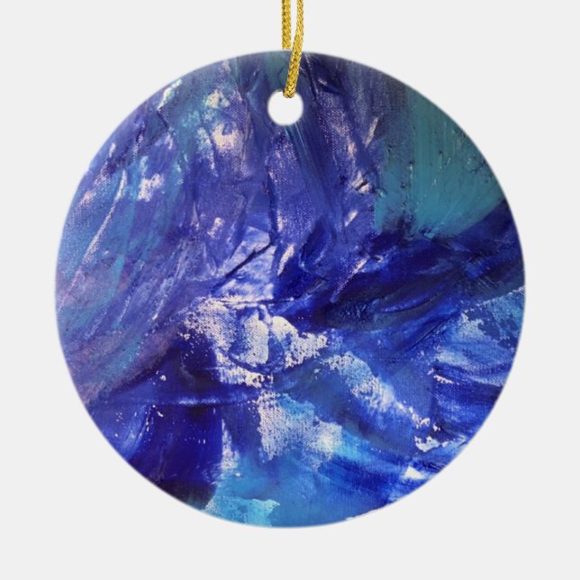 Blue horizons ' ceramic ornament (Front)