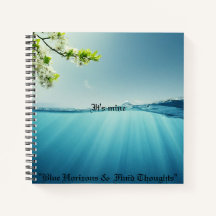 "Blue Horizons & Fluid Thoughts" note book