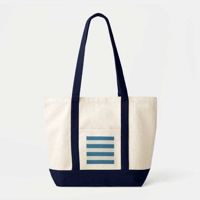 Blue horizontal stripe bag (Front)