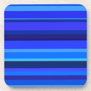 Blue horizontal stripes coaster