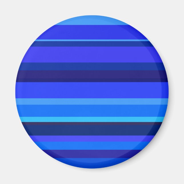 Blue horizontal stripes magnet (Front)