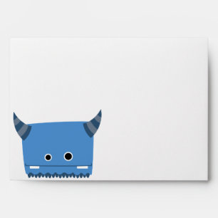 Blue Horned Monster Envelope