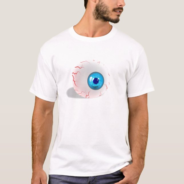 Blue Horror Eyeball T-Shirt (Front)