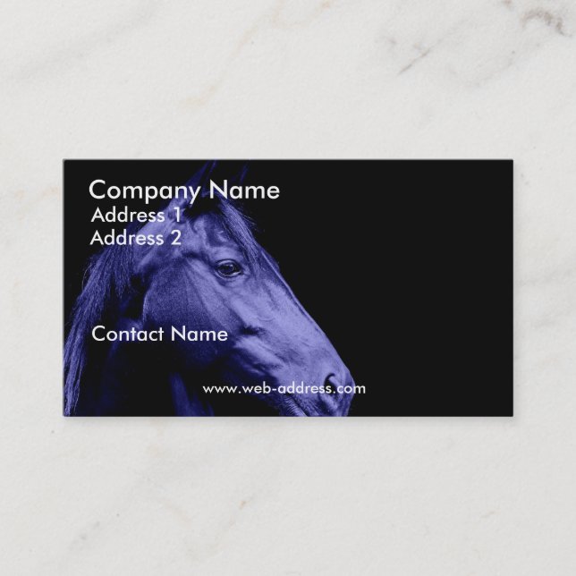 Blue Horse Business Card (Front)