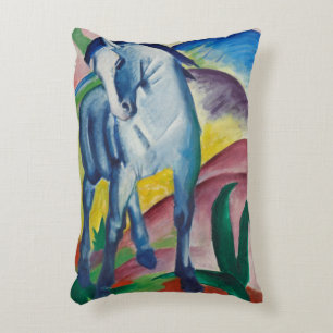 Blue Horse by Franz Marc, Vintage Fine Art Decorative Cushion