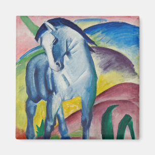 Blue Horse (Cute Animal) (by Marc Franz) Magnet