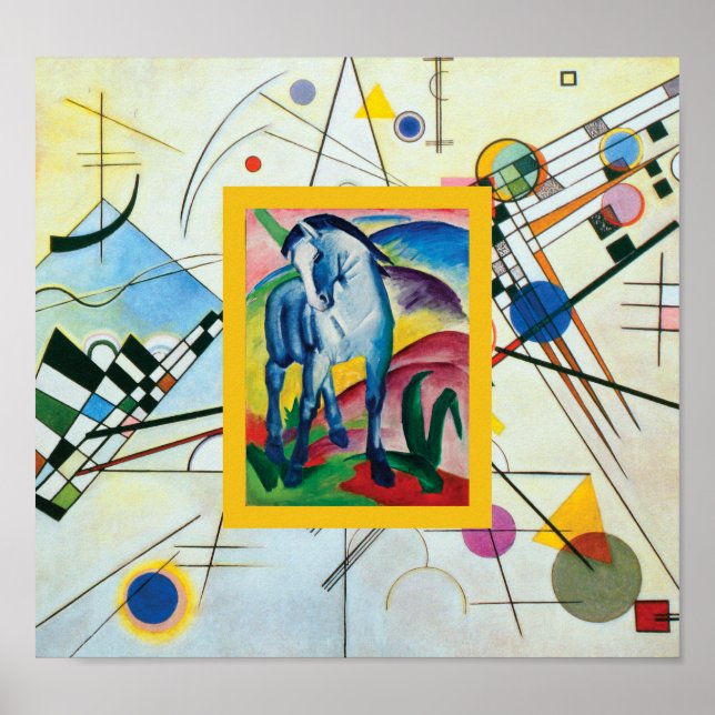 Blue Horse I by Franz Marc Poster (Front)