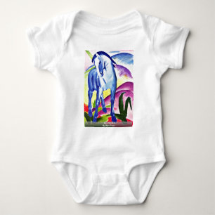 Blue Horse I By Marc Franz Baby Bodysuit