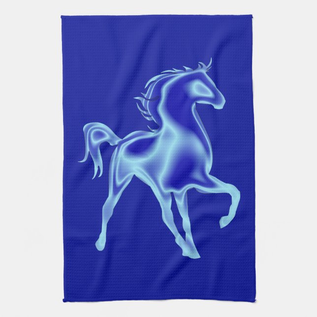 Blue Horse Kitchen Towel (Vertical)