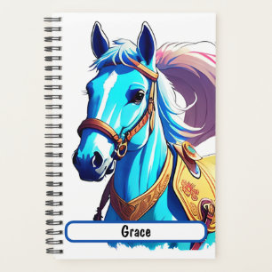 Blue Horse Planner With Customisable Nametag