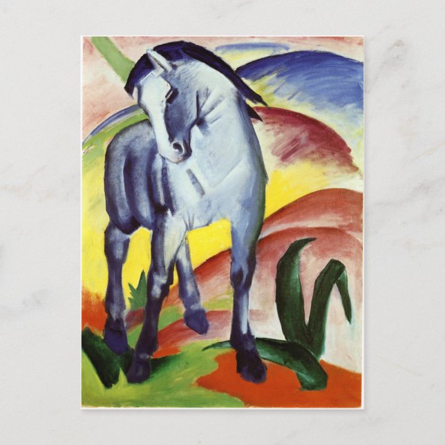 Blue Horse Postcard (Front)