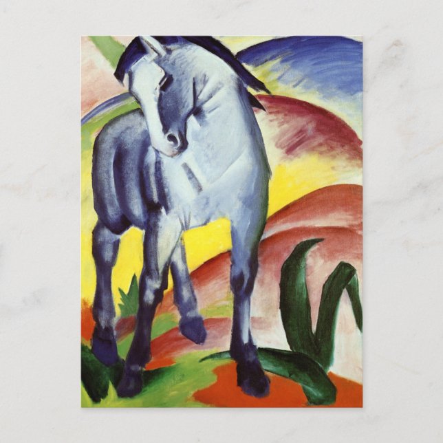 Blue Horse Postcard (Front)