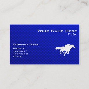 Blue Horse Racing Business Card