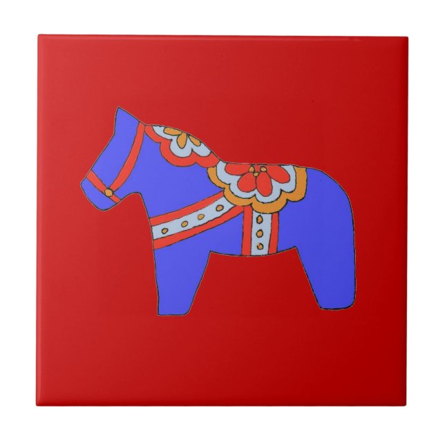 Blue Horse Tile (Front)