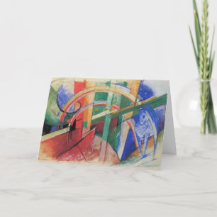 Blue Horse with Rainbow by Franz Marc Card