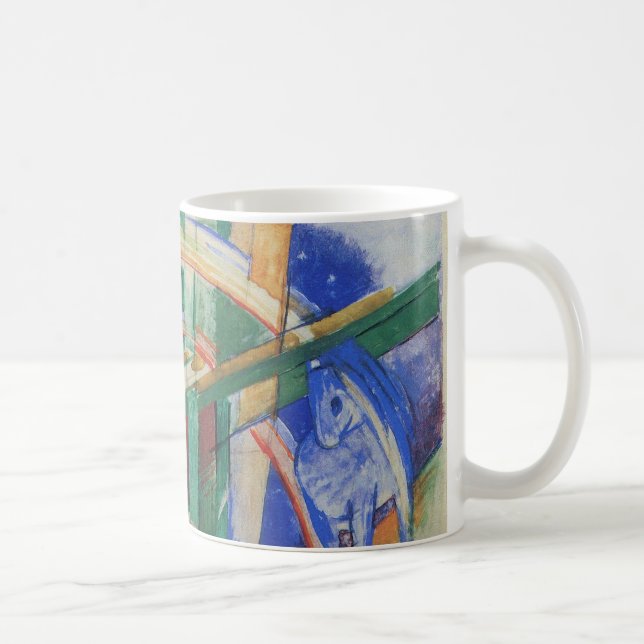 Blue Horse with Rainbow by Franz Marc Coffee Mug (Right)