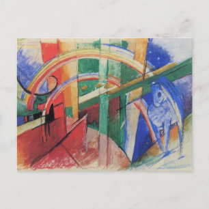 Blue Horse with Rainbow by Franz Marc Postcard