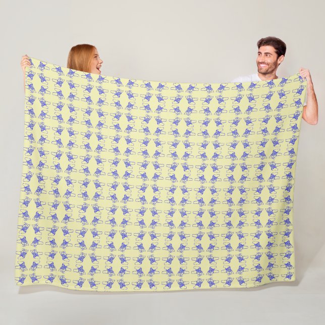 Blue Horses Fleece Blanket (In Situ)