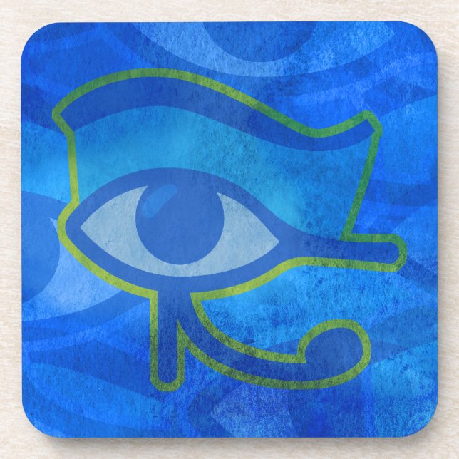 Blue Horus Eye Coaster (Front)