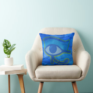 Blue Horus Eye Cushion