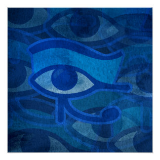 Blue Horus Eye Poster