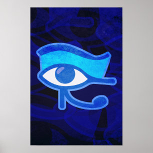 Blue Horus Eye Poster