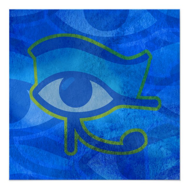 Blue Horus Eye Poster (Front)