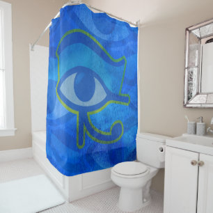 Blue Horus Eye Shower Curtain