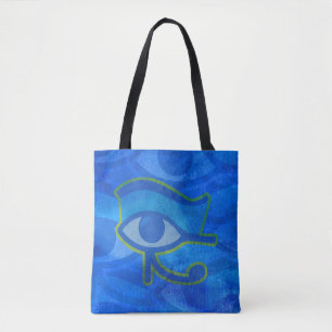Blue Horus Eye Tote Bag