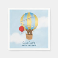 Blue Hot Air Balloon Boy Baby Shower