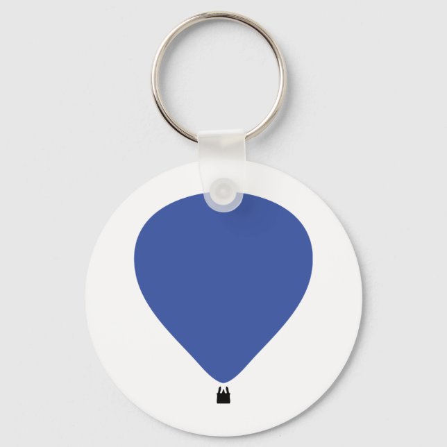 blue hot-air balloon icon key ring (Front)