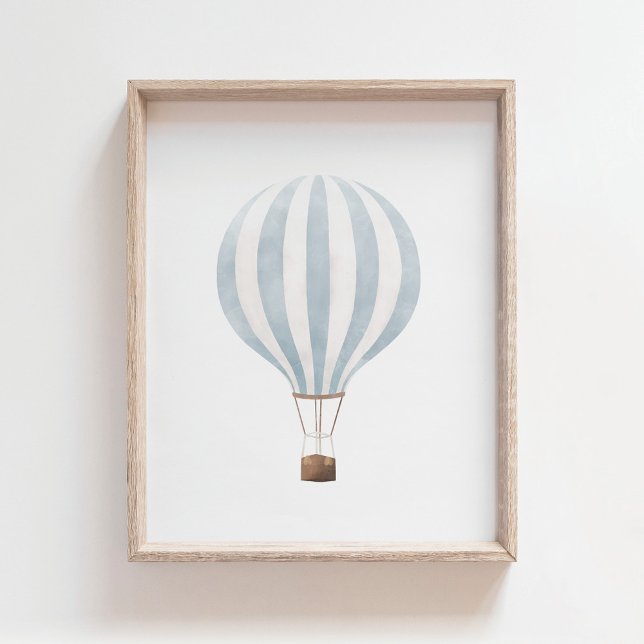 Blue Hot Air Balloon Nursery Decor Poster (Creator Uploaded)